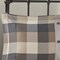 Edge Collections - 36" x 20" - Brown - Ridge King Buffalo Plaid Duvet Set - 6 Piece